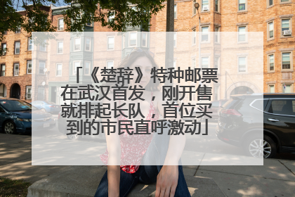 《楚辞》特种邮票在武汉首发，刚开售就排起长队，首位买到的市民直呼激动