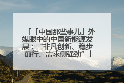 「中国那些事儿」外媒眼中的中国新能源发展：“非凡创新、稳步前行、需求侧强劲”