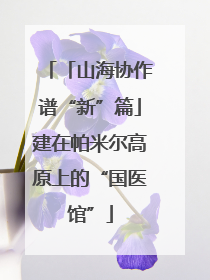 「山海协作谱“新”篇」建在帕米尔高原上的“国医馆”