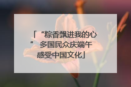 “粽香飘进我的心” 多国民众庆端午感受中国文化