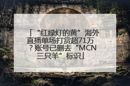 “红绿灯的黄”海外直播单场打赏超71万？账号已删去“MCN三只羊”标识