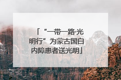 “一带一路·光明行”为蒙古国白内障患者送光明