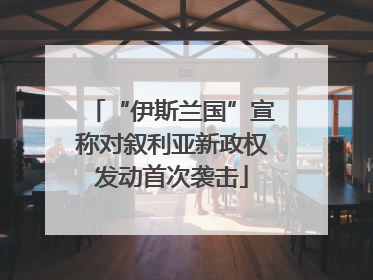 “伊斯兰国”宣称对叙利亚新政权发动首次袭击