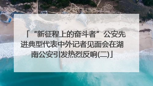 “新征程上的奋斗者”公安先进典型代表中外记者见面会在湖南公安引发热烈反响(二)