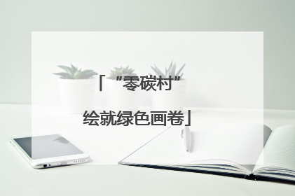 “零碳村” 绘就绿色画卷