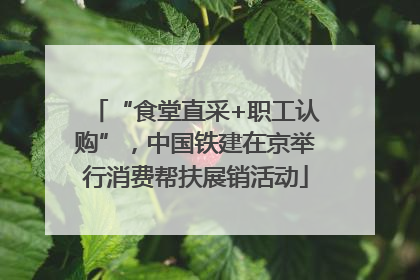 “食堂直采+职工认购”，中国铁建在京举行消费帮扶展销活动
