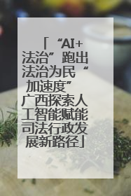 “AI+法治”跑出法治为民“加速度” 广西探索人工智能赋能司法行政发展新路径