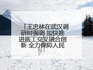 王忠林在武汉调研时强调 加快推进医工交叉融合创新 全力保障人民群众生命健康