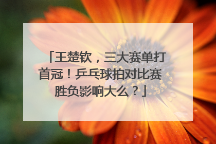 王楚钦，三大赛单打首冠！乒乓球拍对比赛胜负影响大么？