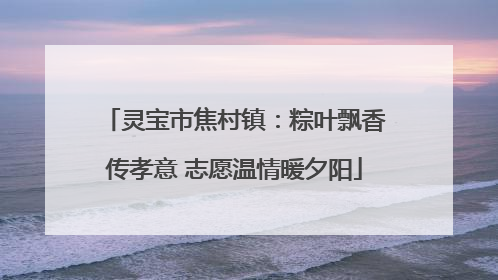 灵宝市焦村镇：粽叶飘香传孝意 志愿温情暖夕阳