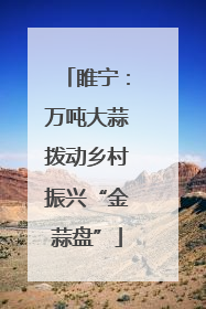 睢宁：万吨大蒜拨动乡村振兴“金蒜盘”