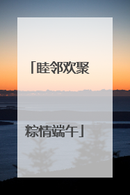 睦邻欢聚 粽情端午