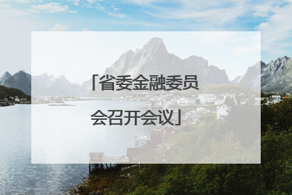 省委金融委员会召开会议