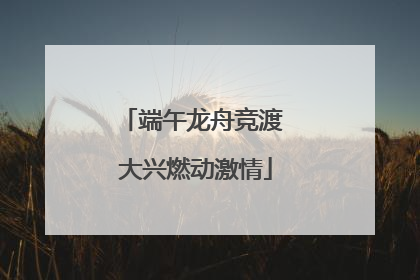 端午龙舟竞渡 大兴燃动激情