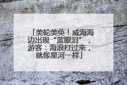 美轮美奂！威海海边出现“蓝眼泪”，游客：海浪打过来，就像星河一样