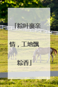 粽叶裹亲情，工地飘粽香