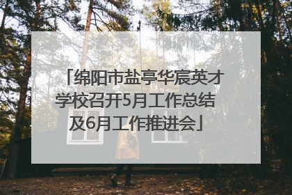 绵阳市盐亭华宸英才学校召开5月工作总结及6月工作推进会