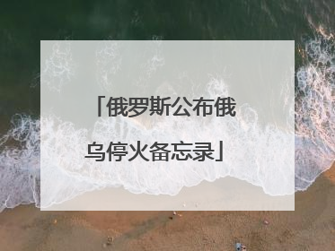俄罗斯公布俄乌停火备忘录
