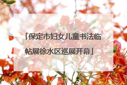保定市妇女儿童书法临帖展徐水区巡展开幕