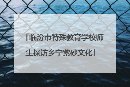 临汾市特殊教育学校师生探访乡宁紫砂文化