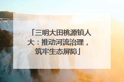 三明大田桃源镇人大：推动河流治理，筑牢生态屏障