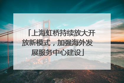 上海虹桥持续放大开放新模式，加强海外发展服务中心建设