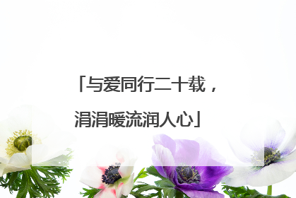 与爱同行二十载，涓涓暖流润人心