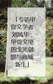 专访甲骨文学者刘风华：甲骨文里的戈光剑影与商城新生