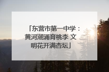 东营市第一中学：黄河潮涌育桃李 文明花开满杏坛