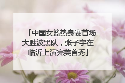 中国女篮热身赛首场大胜波黑队，张子宇在临沂上演完美首秀