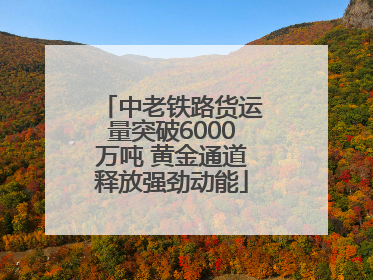中老铁路货运量突破6000万吨 黄金通道释放强劲动能