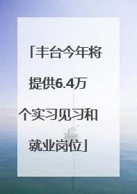 丰台今年将提供6.4万个实习见习和就业岗位