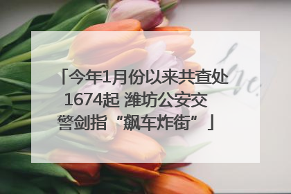 今年1月份以来共查处1674起 潍坊公安交警剑指“飙车炸街”