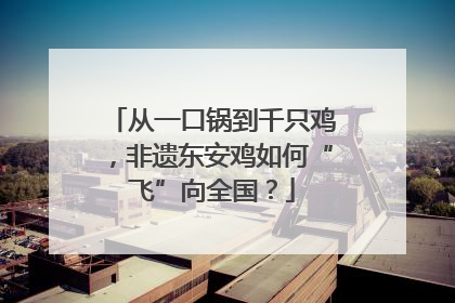 从一口锅到千只鸡，非遗东安鸡如何“飞”向全国？