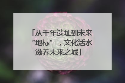 从千年遗址到未来“地标”，文化活水滋养未来之城