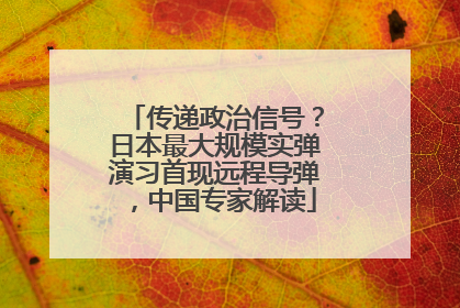 传递政治信号？日本最大规模实弹演习首现远程导弹，中国专家解读
