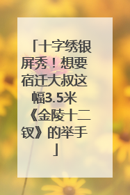 十字绣银屏秀！想要宿迁大叔这幅3.5米《金陵十二钗》的举手