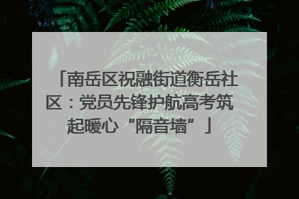 南岳区祝融街道衡岳社区：党员先锋护航高考筑起暖心“隔音墙”