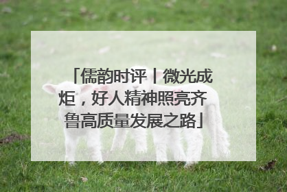 儒韵时评丨微光成炬，好人精神照亮齐鲁高质量发展之路