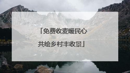 免费收麦暖民心 共绘乡村丰收景