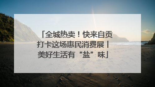 全城热卖！快来自贡打卡这场惠民消费展丨美好生活有“盐”味