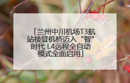 兰州中川机场T3航站楼登机桥迈入“智”时代 L4远程全自动模式全面启用