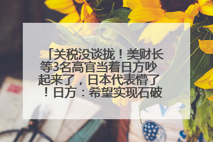关税没谈拢！美财长等3名高官当着日方吵起来了，日本代表懵了！日方：希望实现石破茂与特朗普的会晤