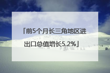 前5个月长三角地区进出口总值增长5.2%