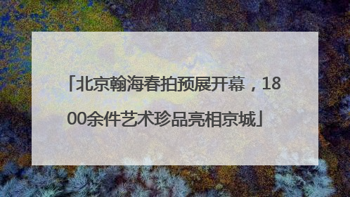 北京翰海春拍预展开幕，1800余件艺术珍品亮相京城