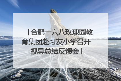 合肥一六八玫瑰园教育集团赴习友小学召开视导总结反馈会