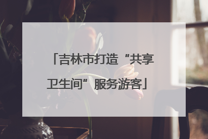 吉林市打造“共享卫生间”服务游客