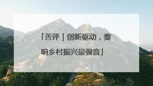 善评｜创新驱动，奏响乡村振兴最强音