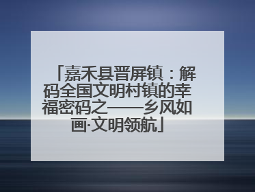 嘉禾县晋屏镇：解码全国文明村镇的幸福密码之——乡风如画·文明领航