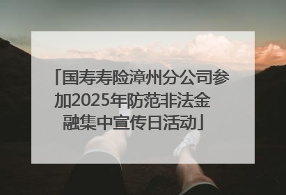 国寿寿险漳州分公司参加2025年防范非法金融集中宣传日活动